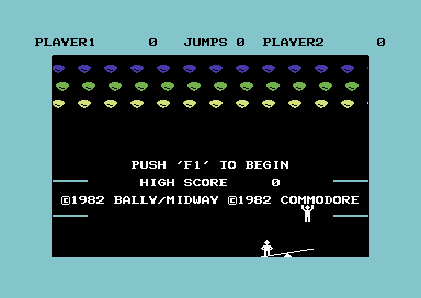 Clowns title screen for Commodore 64